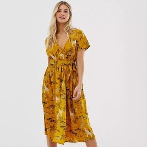 Asos Influence midi wrap dress